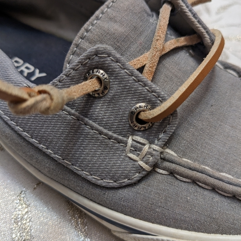 Sperry Lounge Away Top Sider Sneakers Gray Wm Size 5 / Kids Size 3.5 - Picture 3 of 12